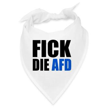 Fick die afd - Bandana - Weiß - Vorne
