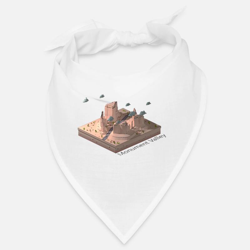 Geometrisches Low-Poly-Monument Valley Bandana