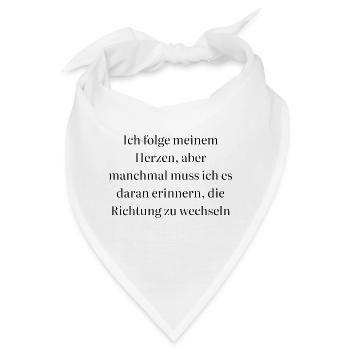 Gedankensprüche - Bandana - Weiß - Vorne