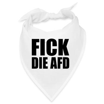 Fick die afd - Bandana - Weiß - Vorne