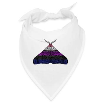 Genderfluid pride Motte Motiv A - Bandana - Weiß - Vorne