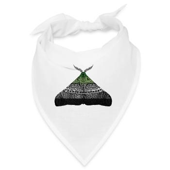 Aromantisch pride Motte Motiv A - Bandana - Weiß - Vorne