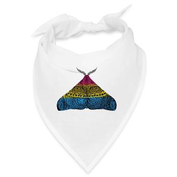 Pansexuell pride Motte Motiv A - Bandana - Weiß - Vorne