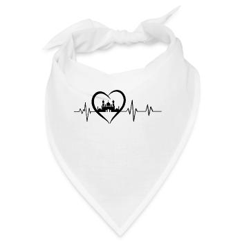 Herzschlag-Moschee - Bandana - Weiß - Vorne