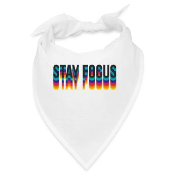 stay focus - Bandana - Weiß - Vorne