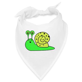 schnecke funny - Bandana - Weiß - Vorne