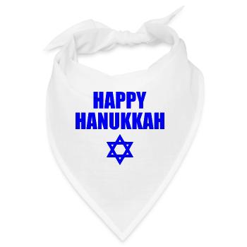 HAPPY HANUKKAH - Bandana - Weiß - Vorne