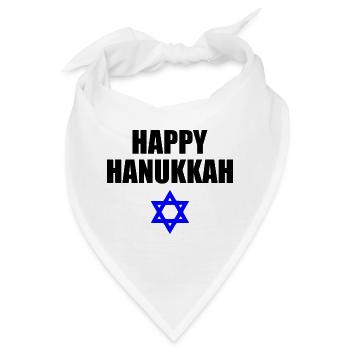 HAPPY HANUKKAH - Bandana - Weiß - Vorne