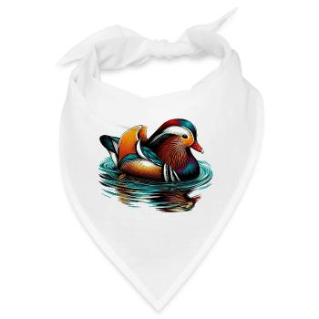 Mandarinente - Bandana - Weiß - Vorne