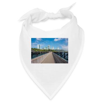 Die Skyline von Niagara City und das Panorama der Niagarafälle - Bandana - Weiß - Vorne