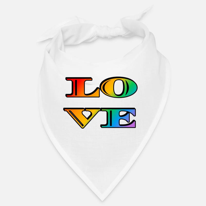 Retro Regenbogen Liebe Bandana