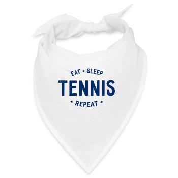 Eat Sleep Tennis Repeat - Bandana - Weiß - Vorne