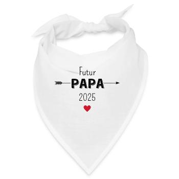 Werdender Papa 2025 - Bandana - Weiß - Vorne