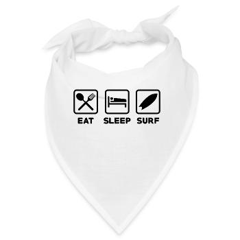 Surfing Surfboard Surfer Wassersport - Bandana - Weiß - Vorne