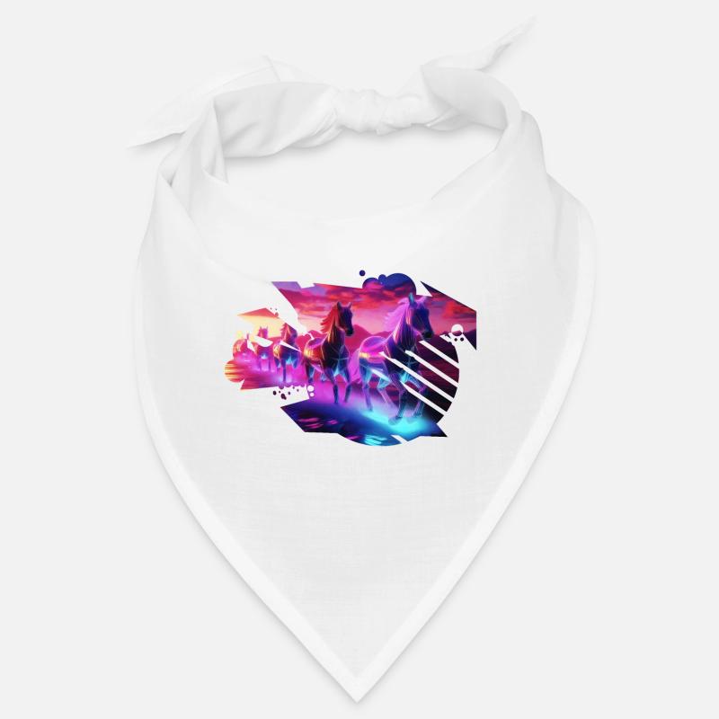 Electric Herd - Synthwave Horses Bandana