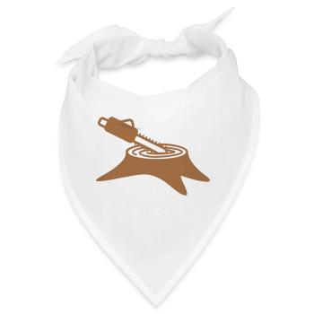 Motorsäge Baum Fällen Holzfäller Wald Stumpf Holz - Bandana - Weiß - Vorne