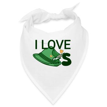 Ich liebe Hüte - Bandana - Weiß - Vorne