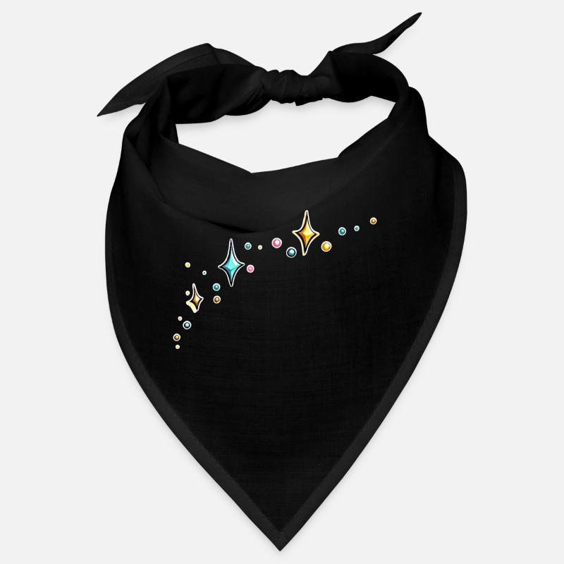 Glitzer Glitzersterne bunt Bandana