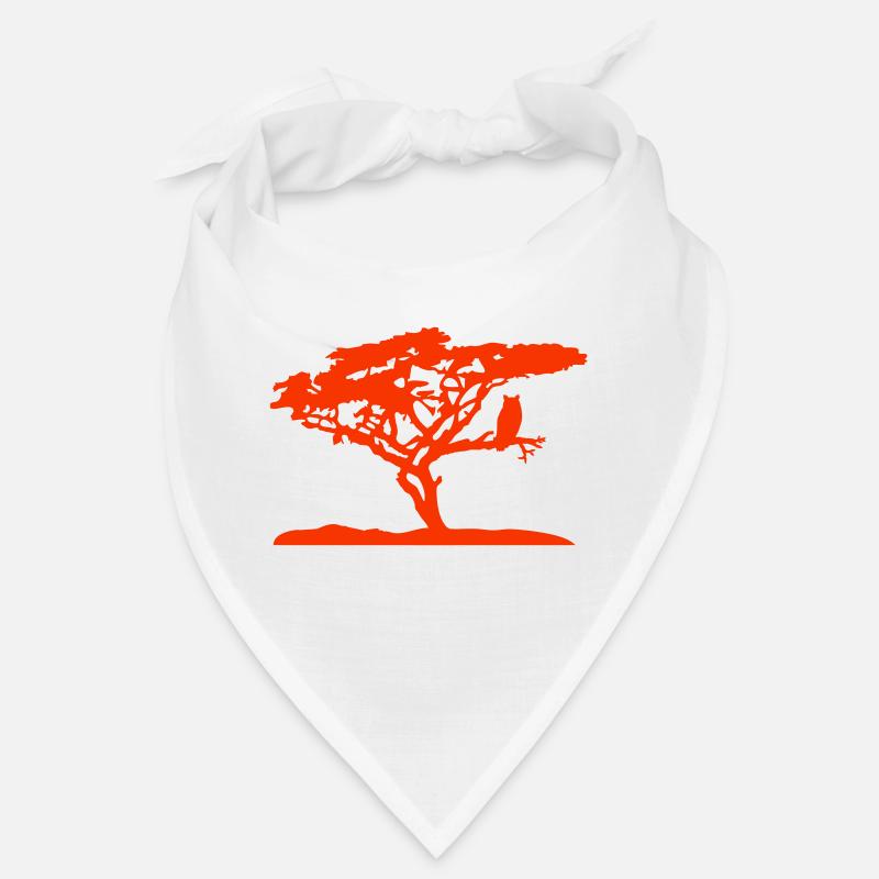 Afrika Savanne Baum Eule Vogel Nacht Silhouette Bandana