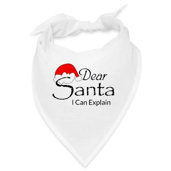Dear Santa I Can Explain - Bandana - Weiß - Vorne