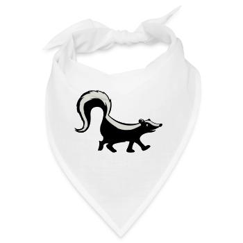 Stinktier - Bandana - Weiß - Vorne
