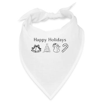 Happy Holidays - Bandana - Weiß - Vorne
