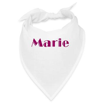 Marie Vorname Geschenk - Bandana - Weiß - Vorne