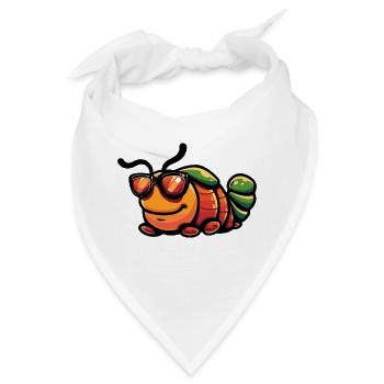 Wurm Comic Cool - Bandana - Weiß - Vorne