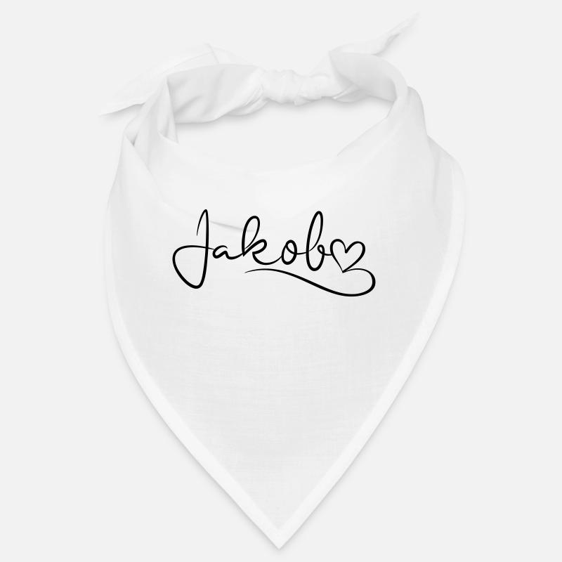 Jakob Last Name First Name Heart Decor Bandana