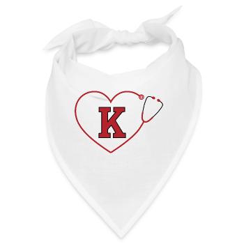 Stethoskop mit dem Buchstaben k - Bandana - Weiß - Vorne