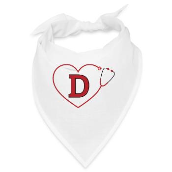 Stethoskop-Brief - Bandana - Weiß - Vorne