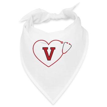 Stethoskop mit dem Buchstaben v - Bandana - Weiß - Vorne