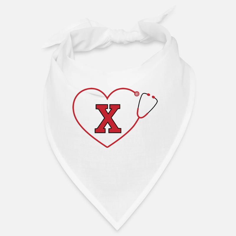 Lettre x stéthoscope Bandana