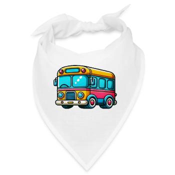 bus comic - Bandana - Weiß - Vorne