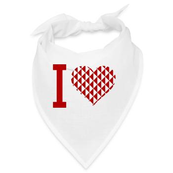 i heart - Bandana - Weiß - Vorne