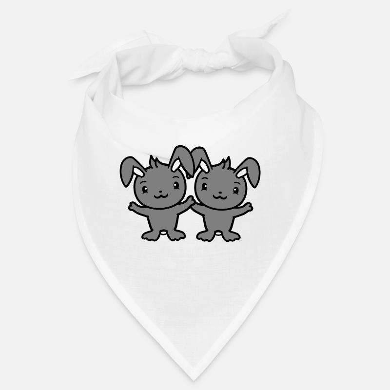 2 Lapins Amis Équipe Équipage Couple Deux Chanceux Bandana