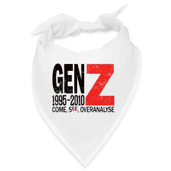 Gen Z Trendsetter Influencer Shirt - Bandana - Weiß - Vorne