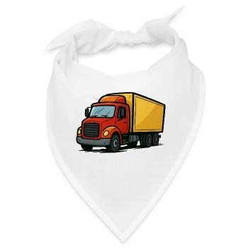 lastwagen comic - Bandana - Weiß - Vorne