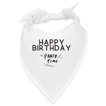 Happy Birthday - Bandana - Weiß - Vorne