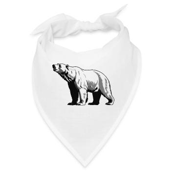 Eisbär - Cute Zoo Sticker - Bandana - Weiß - Vorne