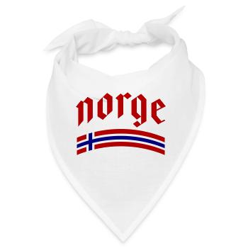 Norwegen Fahne Norge - Bandana - Weiß - Vorne