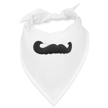Schnurrbart - Bandana - Weiß - Vorne