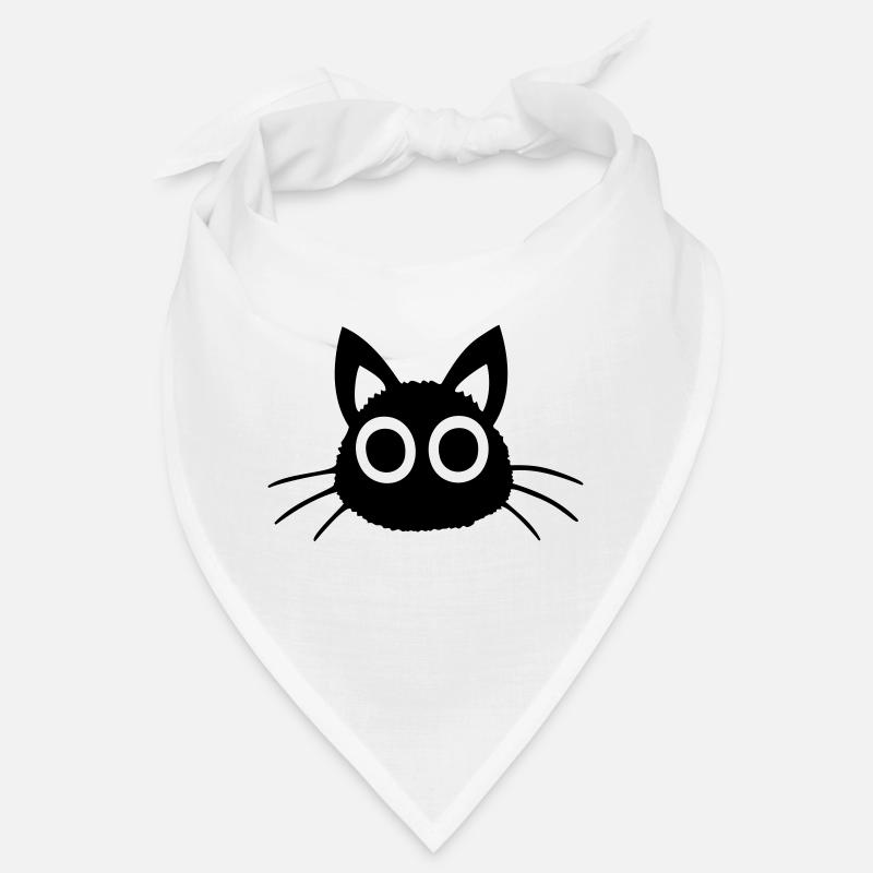 Chat Grands Yeux Noir Mignon Chaton Mignon Bandana