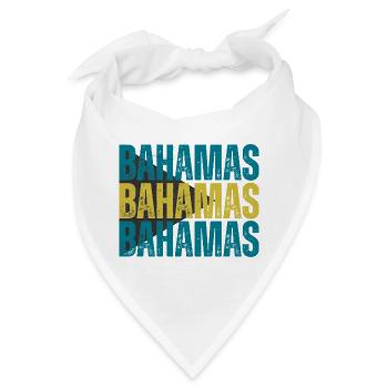 Bahamas-Flagge, ich liebe die Bahamas - Bandana - Weiß - Vorne