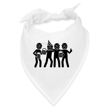 Geburtstag Gruppe Party - Bandana - Weiß - Vorne