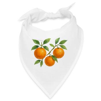 Fruchtige Orangenzweig - Bandana - Weiß - Vorne