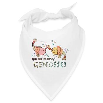 Gib die Flosse Genosse Fisch! - Bandana - Weiß - Vorne