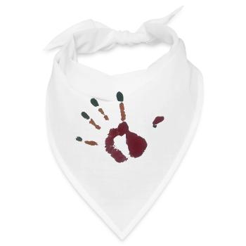 Handabdruck Illustration - Bandana - Weiß - Vorne