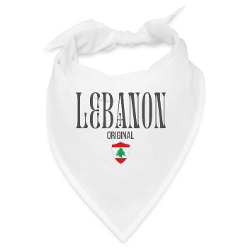 Libanesischer Stolz, minimalistisches, elegantes Design - Bandana - Weiß - Vorne
