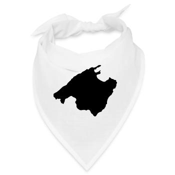 Malle Umriss - Bandana - Weiß - Vorne